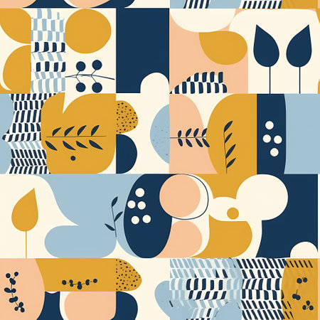 Pleasant Azure Canopy - Abstract Blue Skies Seamless Pattern