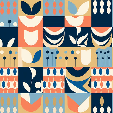 Reassuring Blue Firmament - Abstract Blue Skies Seamless Patternのイラスト素材