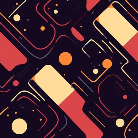 Intricate Lava Structures - Abstract Lava Space Seamless Patternのイラスト素材