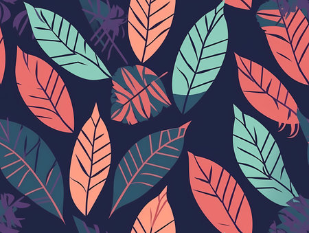 Leaves of Love: A Minimalist and Romantic Foliage Designのイラスト素材