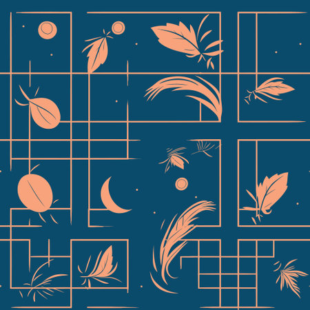 Interstellar Inception: A Flat Illustration of Abstract Space and Natural Patternsのイラスト素材