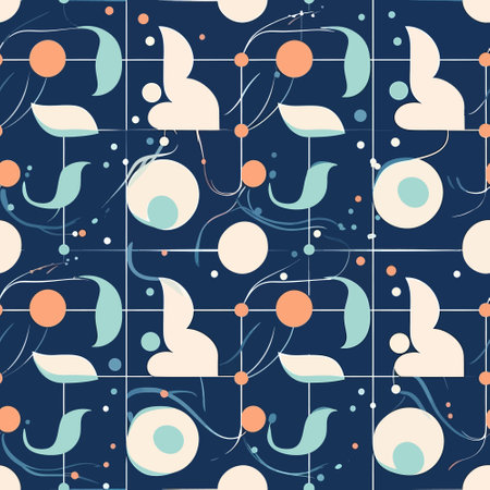 Cloudy Dreams: Pastel Clouds and Nebula in Seamless Patternのイラスト素材