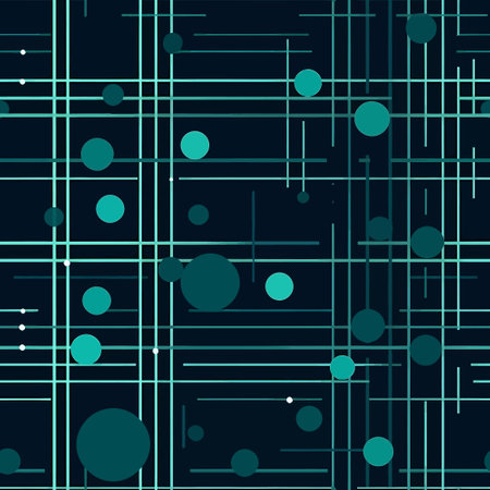 Cosmic Neonights: Futuristic Nebula and Abstract Geometrics in Modern Patternのイラスト素材
