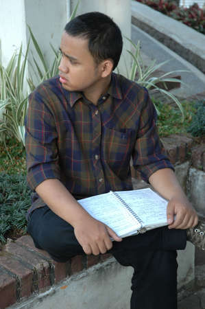 reading a bookの写真素材