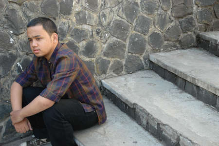 siting downの写真素材