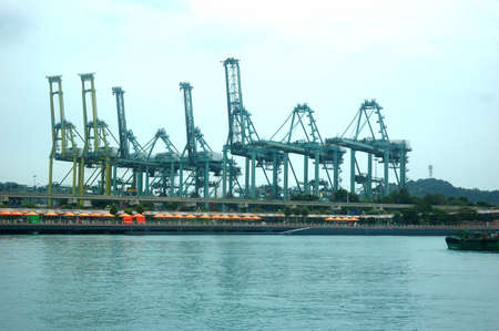 Harbour Front, Singapore - January 18, 2014: Scenery of cruise and boat harbour at Harbour Front,...
