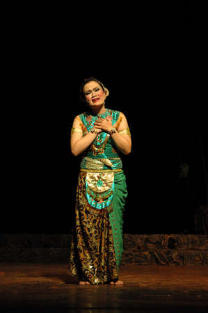 Bandung, Indonesia - July 16, 2007: Sangkuriang theatrical show that performed on Dago Tea House Theatre Bandung, West Java-Indonesia.のeditorial素材