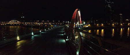 Night rainbow bridge