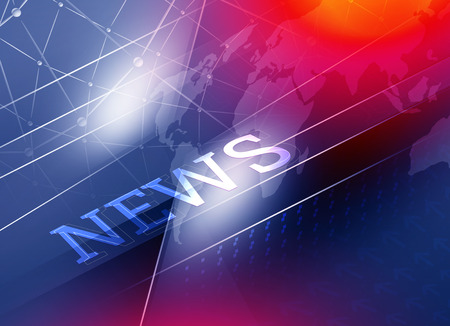 Graphical Digital Connection and News Background with Arrows and news textの写真素材