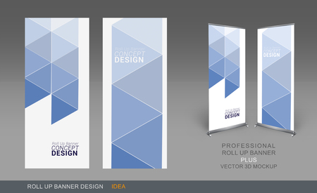 Professional Roll Up Concept Template for Business Purpose, Place Your Products and Ready To GO For Print.のイラスト素材