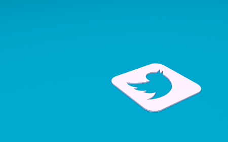 Tehran  IRAN-April 9 2017- Social Network Single Twitter Signのeditorial素材