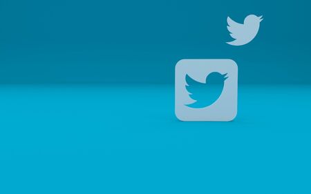 Tehran  IRAN-April 9 2017- Social Network Twitter Signのeditorial素材