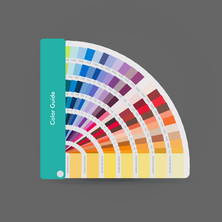 Illustration of pantone colors for print, color palette guide, guide book for designer, photographer and artists のイラスト素材