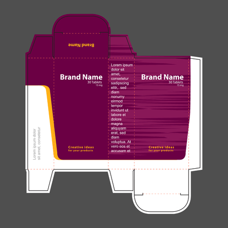 An open box  isolated on dark background.のイラスト素材