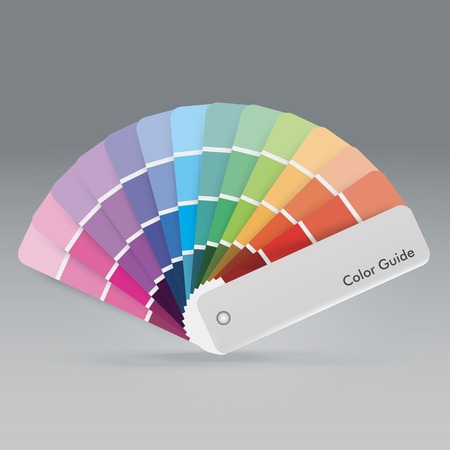 Illustration of color palette guide for print, guide book for designer, photographer and artistsのイラスト素材
