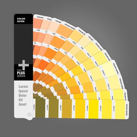 Illustration of color palette guide for print, guide book for designer, photographer and artistsのイラスト素材