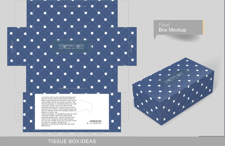 Abstract tissue box concept, template for business purpose, place your text and Logos and ready to go for printのイラスト素材