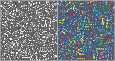 Abstract music notes pattern, element for creative purpose, vector illustrationのイラスト素材
