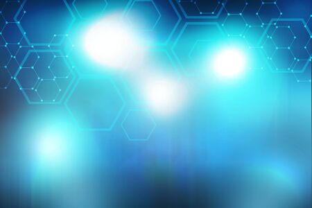 Abstract medical background with hexagonal shapes, suitable for healthcare and medical topicsの写真素材