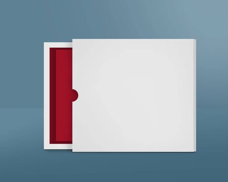 Presentation opened pull out box, mock up template ready for your designの写真素材