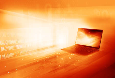 Digital  communication technology, global online trading concept