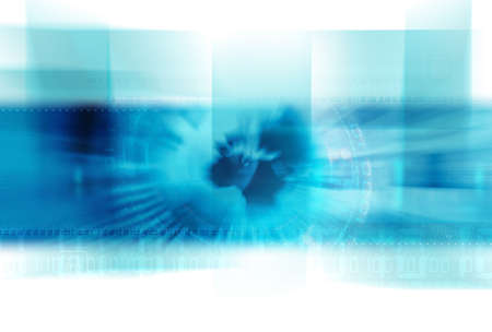 Computer science technology news backdrop, global digital world and Internet connectivity. 3D illustrationの写真素材