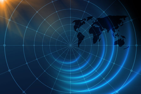 Global network, connectivity concept in the world. 3d illustrationの写真素材