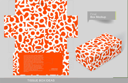 Abstract flat colors tissue box concept, template for business purpose, place your text and Logo and ready to go for printのイラスト素材