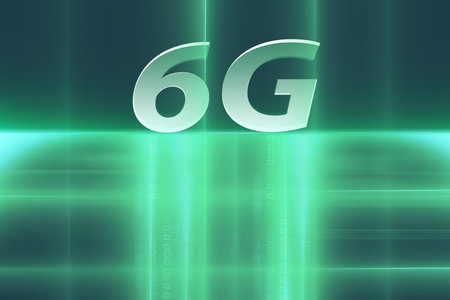 The concept of 6G network, high-speed mobile Internet connection, new generation networks.の写真素材