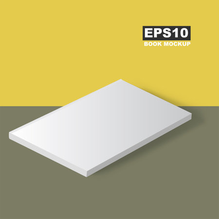 Paper back book with blank cover - vector illustrationのイラスト素材