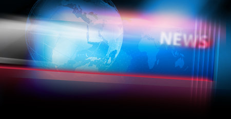 Global world news background. 3d illustration