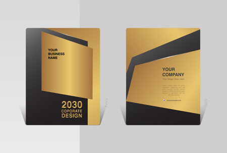 Geometric colorful business brochure template, cover design, flyer - Vector Illustrationのイラスト素材