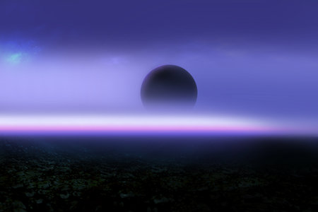 Space digital art, outer space showing the beauty of space exploration.