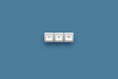 Can text on a 3d keyboard button with shadow, 3d illustrationの写真素材