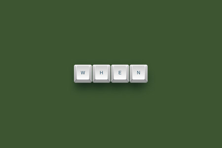 When text on a 3d keyboard button with shadow, 3d Illustration