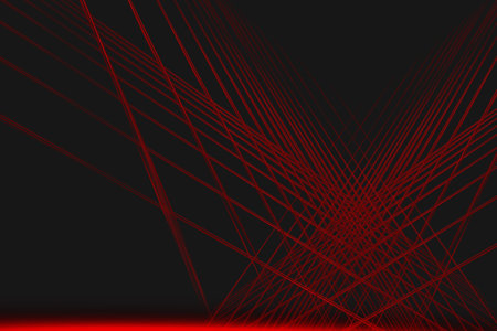 Interwoven red lines background. 3d illustrationの写真素材
