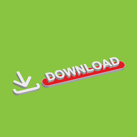 3D download text design, 3d vector Illustrationのイラスト素材
