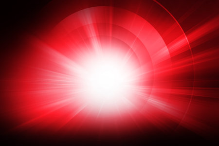 Graphical abstract growing circles with light effects backgroundの写真素材