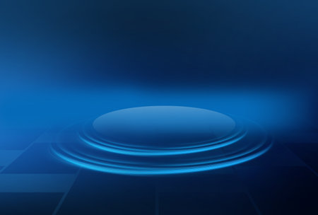 Round stage, pedestal background-3d illustrationの写真素材