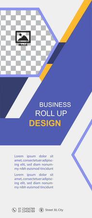 Professional roll up concept template for business purpose, place your products and ready to go for print.のイラスト素材