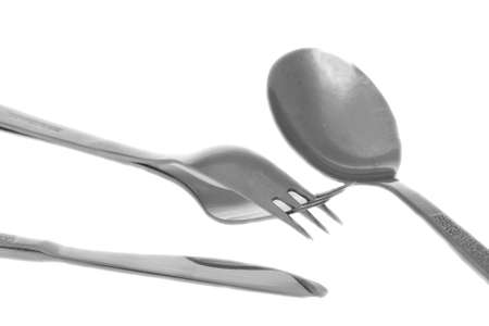 Fork spoon and knifeの写真素材