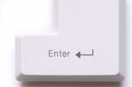 Closeup of enter keyの写真素材