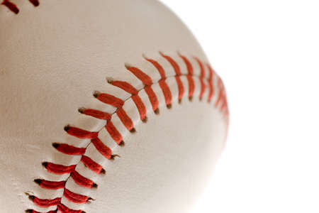 a baseball on white backgroundの写真素材