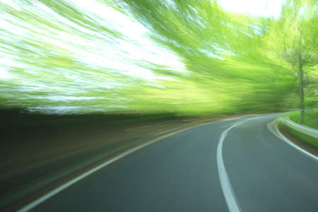 Road in motion blur の写真素材