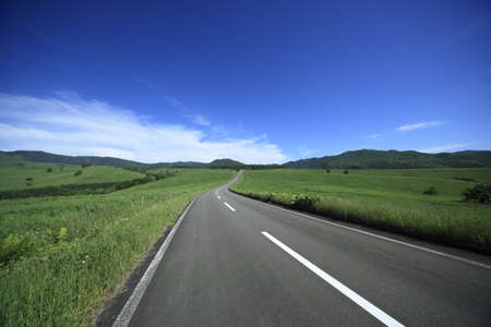 road to mountain.の写真素材
