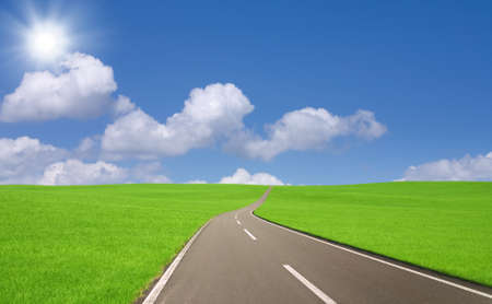 straight roadの写真素材
