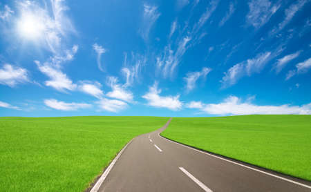 straight roadの写真素材
