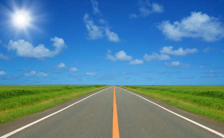 straight roadの写真素材