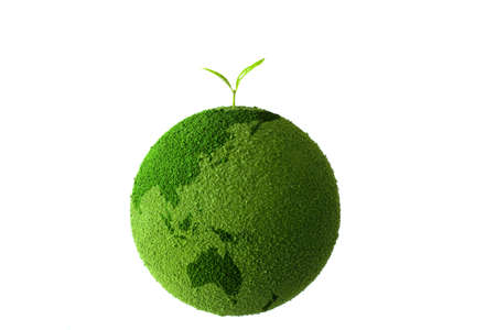 Planet with tree and Sproutの写真素材