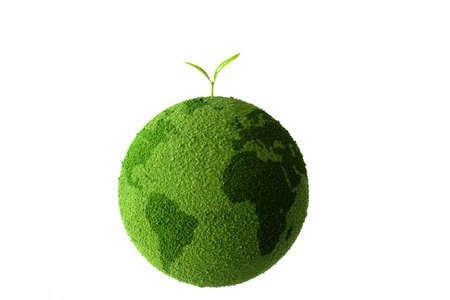 Planet with tree and Sproutの写真素材